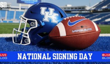 Will Stein is introduced as the new head football coach of the University of Kentucky on December 3, 2025 at Nutter Field House in Lexington, Ky. Photo by Crawford Ifland, Kentucky Sports Radio/On3