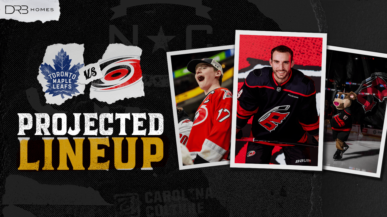Projected Lineup: December 4 vs. Toronto | Carolina Hurricanes