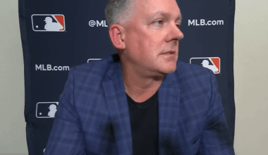 AJ Hinch thoughts on ABS system and strategy. "We'll have a running tab on who's good at it and who's not, because there might be some position players who get their privileges taken from challenging calls" (says while smiling)