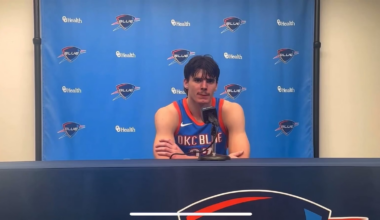 Brooks Barnhizer on Jalen Williams’ return: “The cool thing about being a two-way is a lot of times on our off days, we’re able to play pick up from guys that are coming back from injury.”