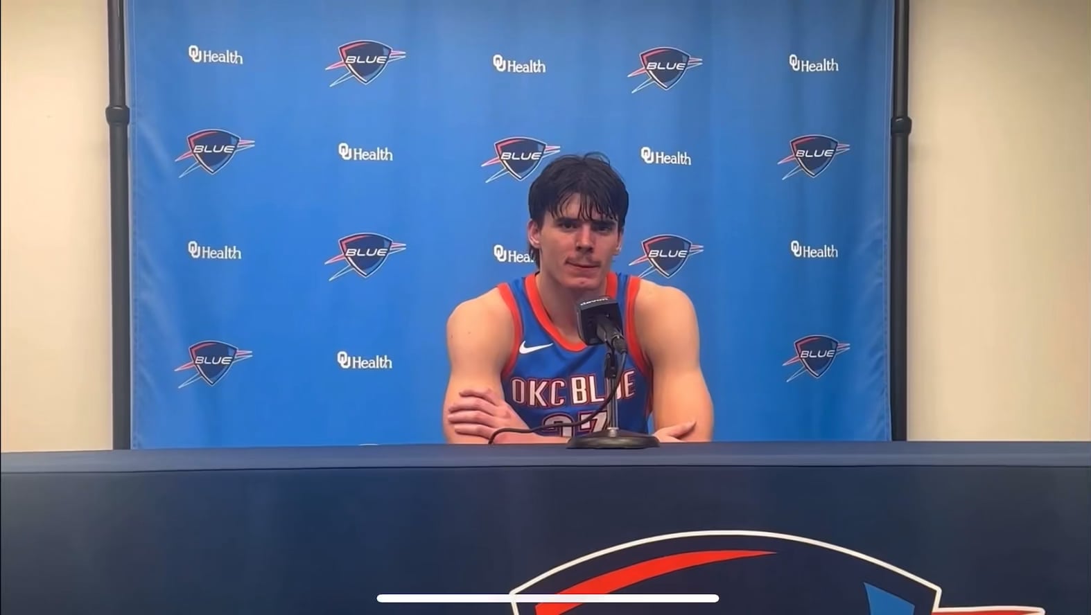 Brooks Barnhizer on Jalen Williams’ return: “The cool thing about being a two-way is a lot of times on our off days, we’re able to play pick up from guys that are coming back from injury.”