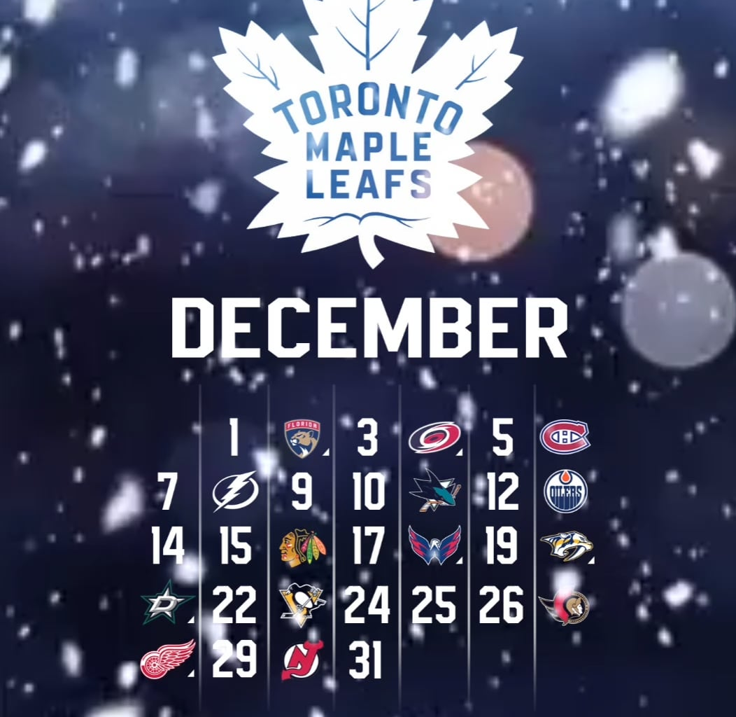 Leafs 2025/26 December Calendar