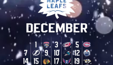 Leafs 2025/26 December Calendar