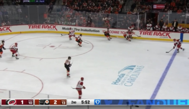 Nikishin slap shot goal, scores his 4th of the season & ties the game