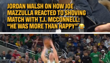 Jordan Walsh confirms Joe Mazzulla was "more than happy" about the scuffle with TJ McConnell.