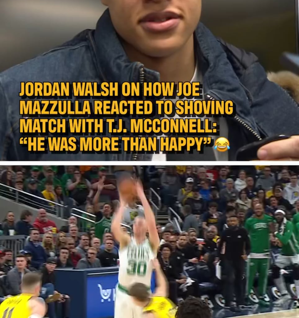 Jordan Walsh confirms Joe Mazzulla was "more than happy" about the scuffle with TJ McConnell.