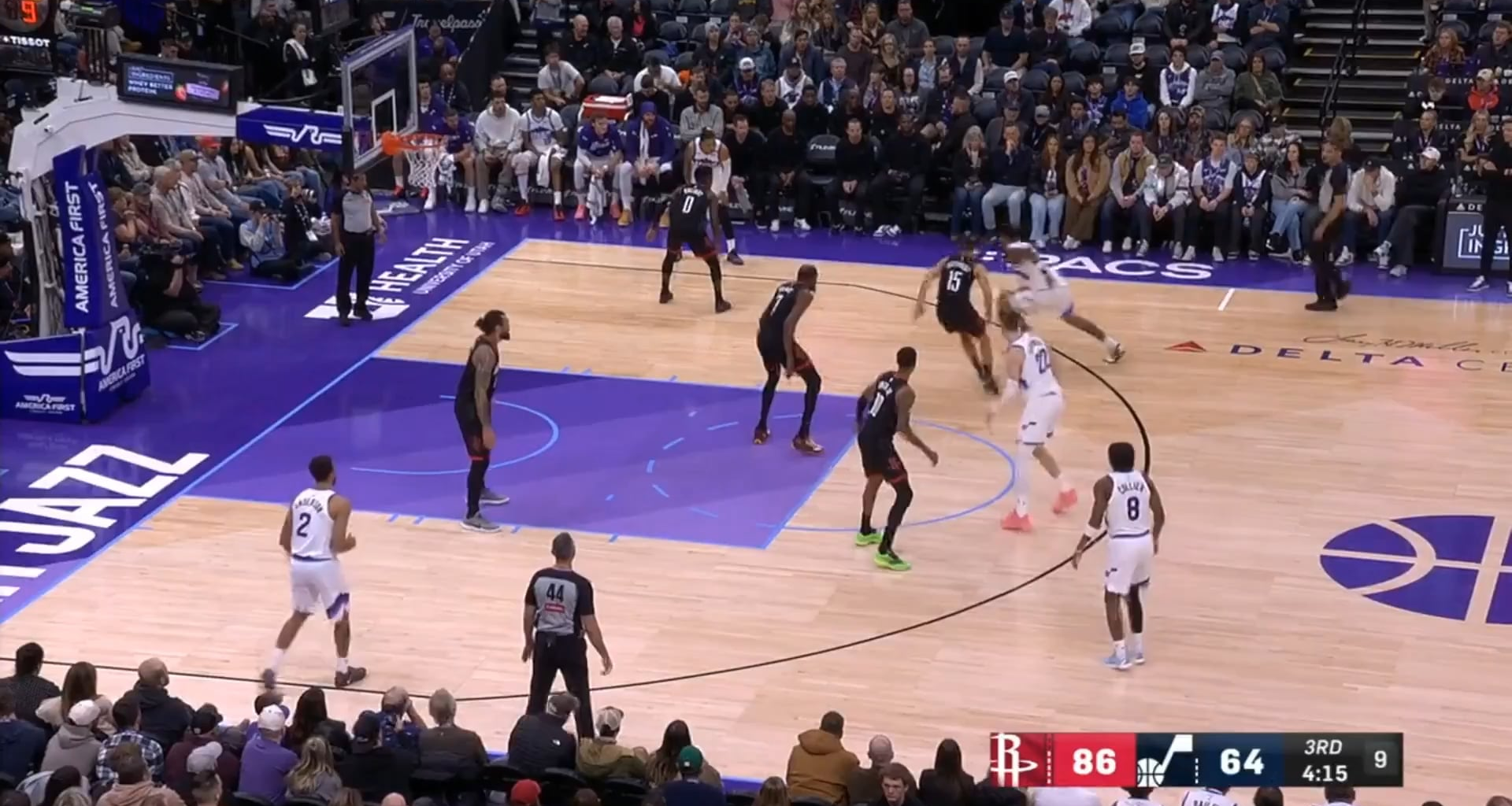 Steven Adams with the block and then the dunk.