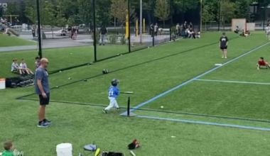 Absolute chaos ensues once this kid hits the ball