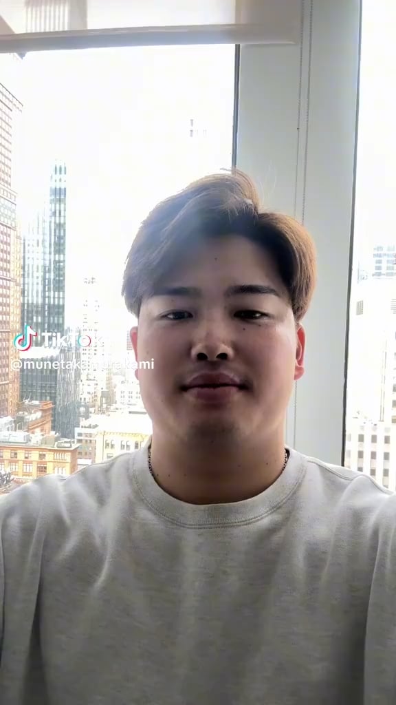 Murakami is currently in New York right now and to mark the occasion has created a TikTok account. He has less than 48 hours to decide on an MLB club or else he must go back to Japan.