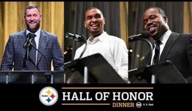 Steelers Hall of Honor Induction Ceremony- Roethlisberger, Pouncey, & Porter
