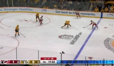 Aho power play goal, Blake assist