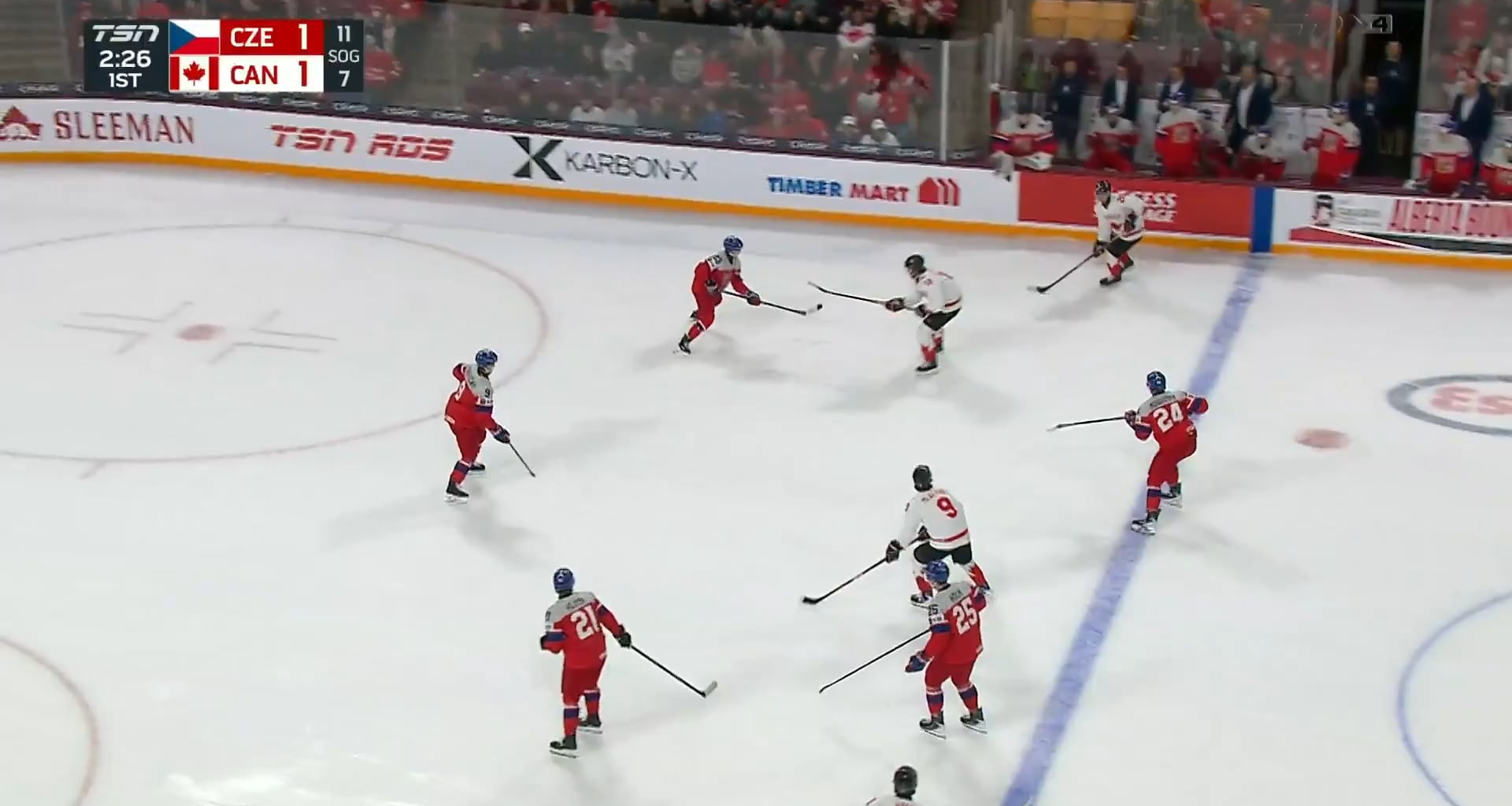 Brady Martin Finds Michael Hage for Canada's Second Goal