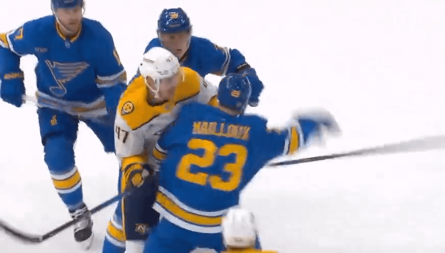 This is what you do when someone makes contact with your goalie.