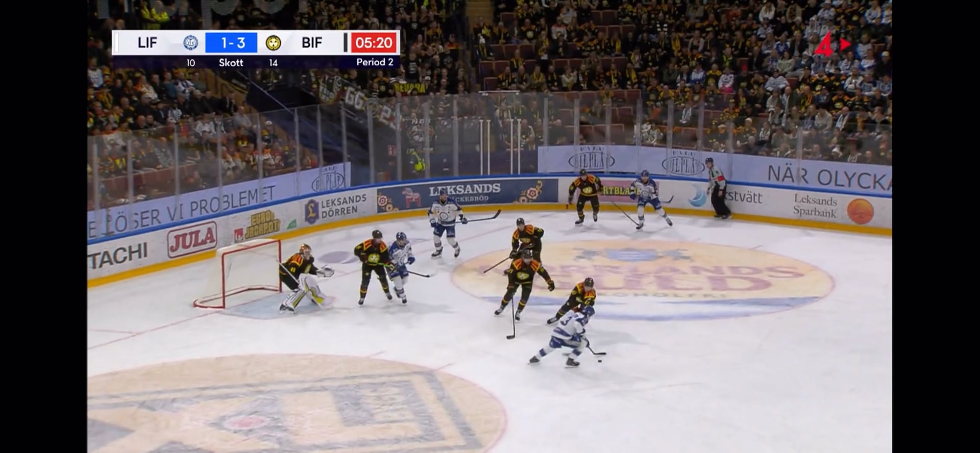 Prospect Damian Clara with a great game saving 25/26 in a 4-1 win for Brynäs