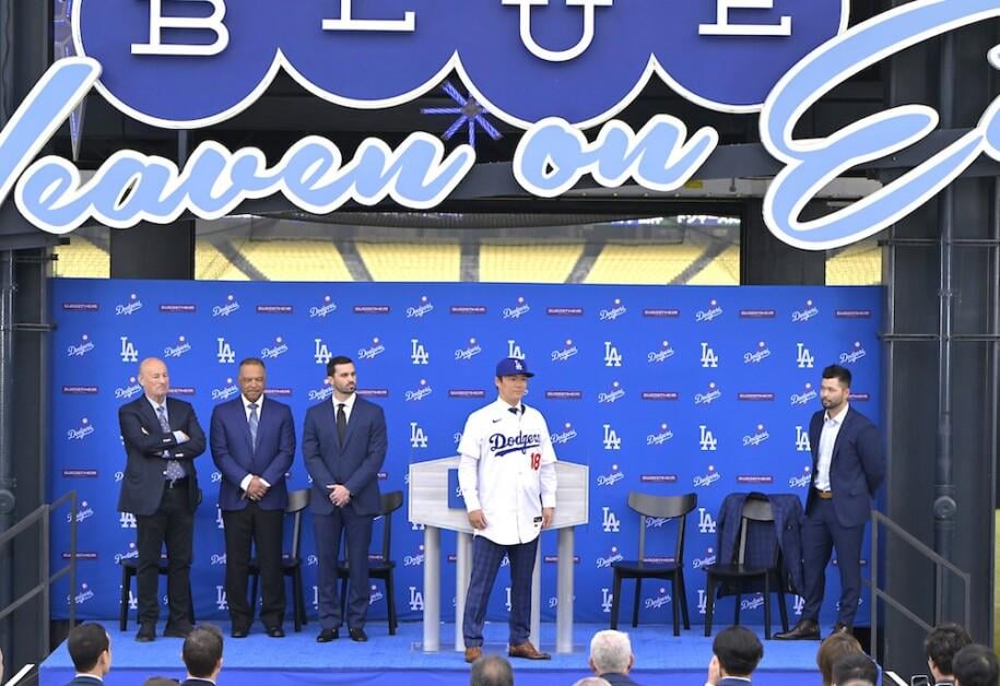 Yoshinobu Yamamoto was officially signed and introduced at Dodger Stadium on this day in Dodgers history. Via Dodgers Blue