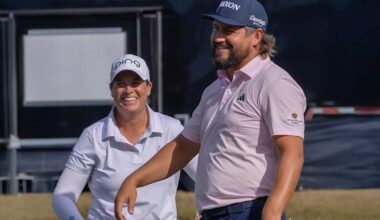 Lauren Coughlin holes bunker shot for eagle, leads alongside Andrew Novak at Grant Thornton Invitational - PGA Tour