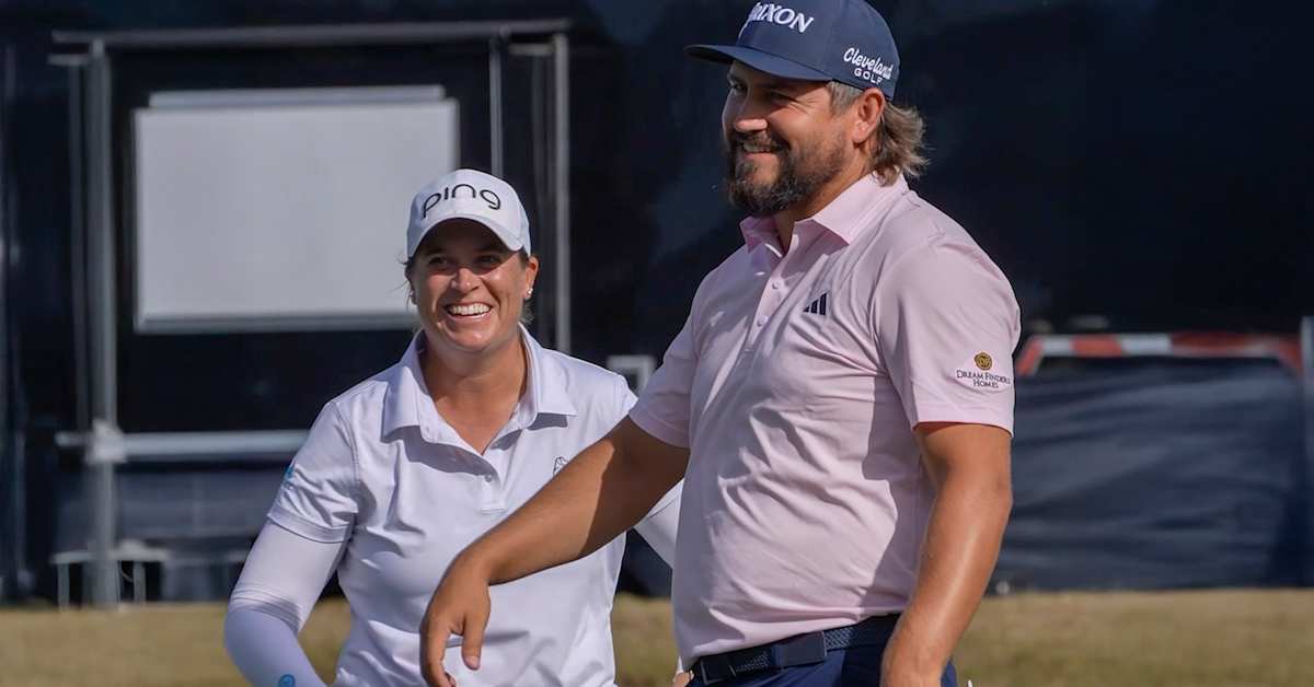 Lauren Coughlin holes bunker shot for eagle, leads alongside Andrew Novak at Grant Thornton Invitational - PGA Tour