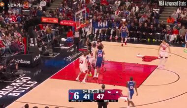 [Highlight] Embiid scores 31 points on 10/19 shooting with perfect 9/9 FT vs Bulls