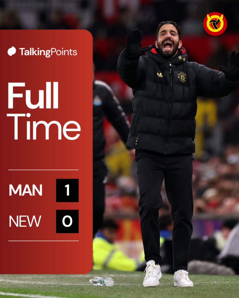 Man Utd vs Newcastle FT graphic