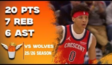 Jeremiah Fears 20 Points/6 Assists vs Timberwolves Full Highlights! (12/4/2025)