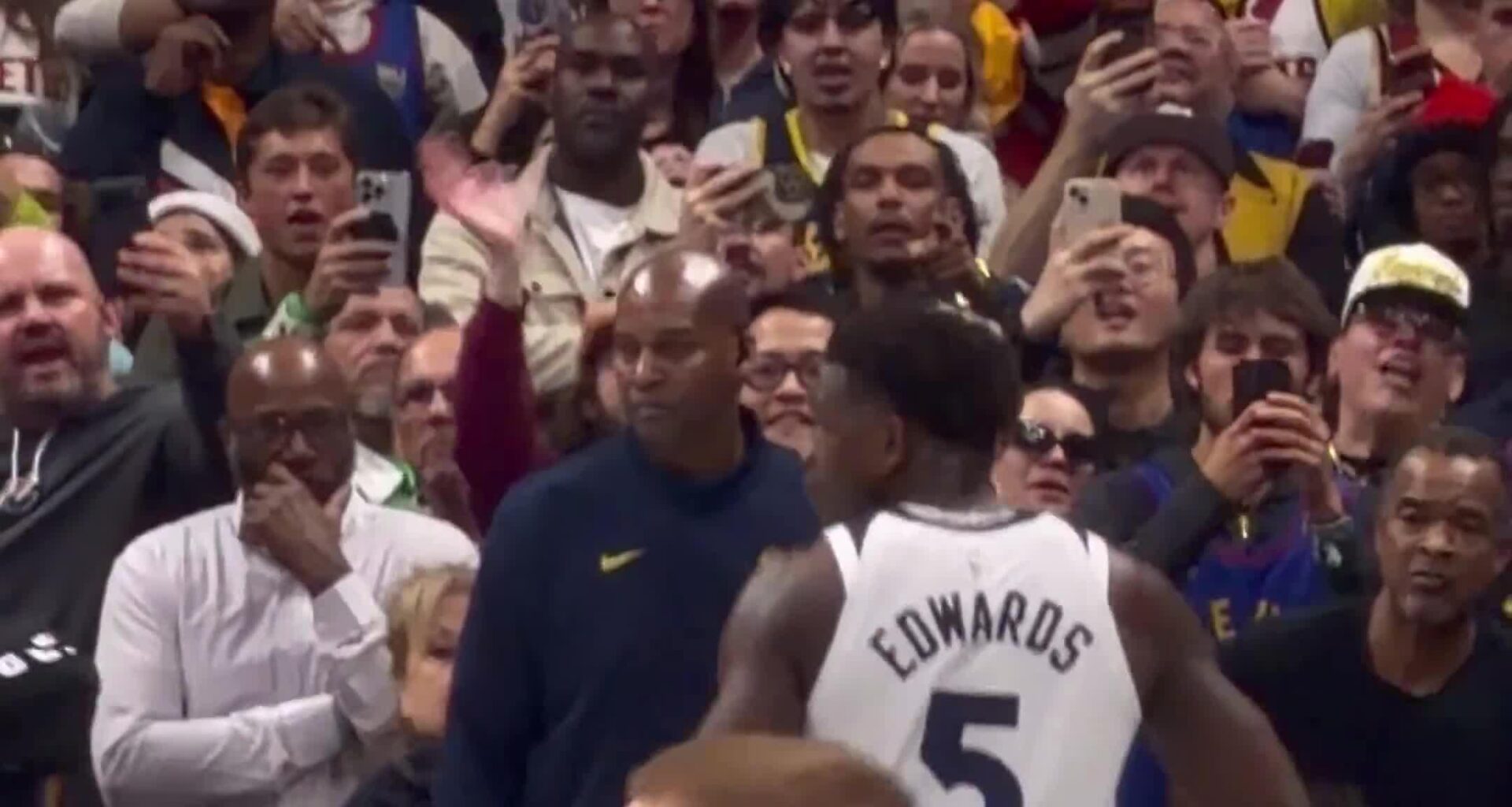 Anthony Edwards to the refs after he was ejected in OT: “All three of y’all. 1, 2, 3. All y’all ho*s”