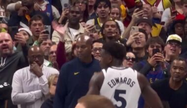 Anthony Edwards to the refs after he was ejected in OT: “All three of y’all. 1, 2, 3. All y’all ho*s”