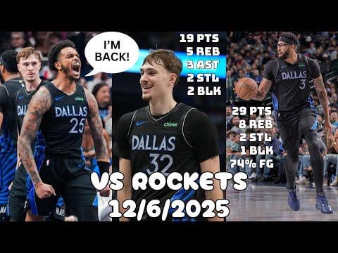 AD Outduels KD; Flagg & B-Will Cooked | Dallas Mavericks Team Highlights vs the Rockets (12/6/2025)