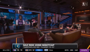 Naz Reid on the Prince-inspired jerseys: "Purple is my favorite because that was my sister's favorite color. So, I try to wear as much purple. I got my wristbands, her name on them, in purple. I like to wear purple uniforms a lot."