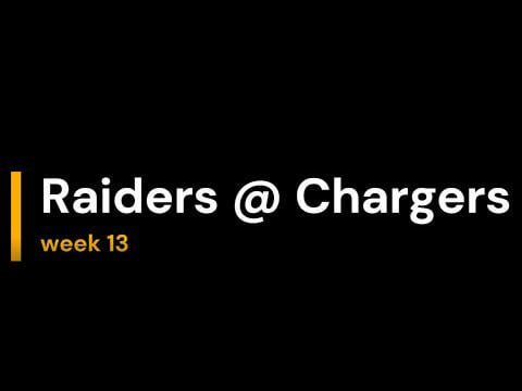 Film Study: The Good, The Bad and The Great (week 13 vs Raiders)