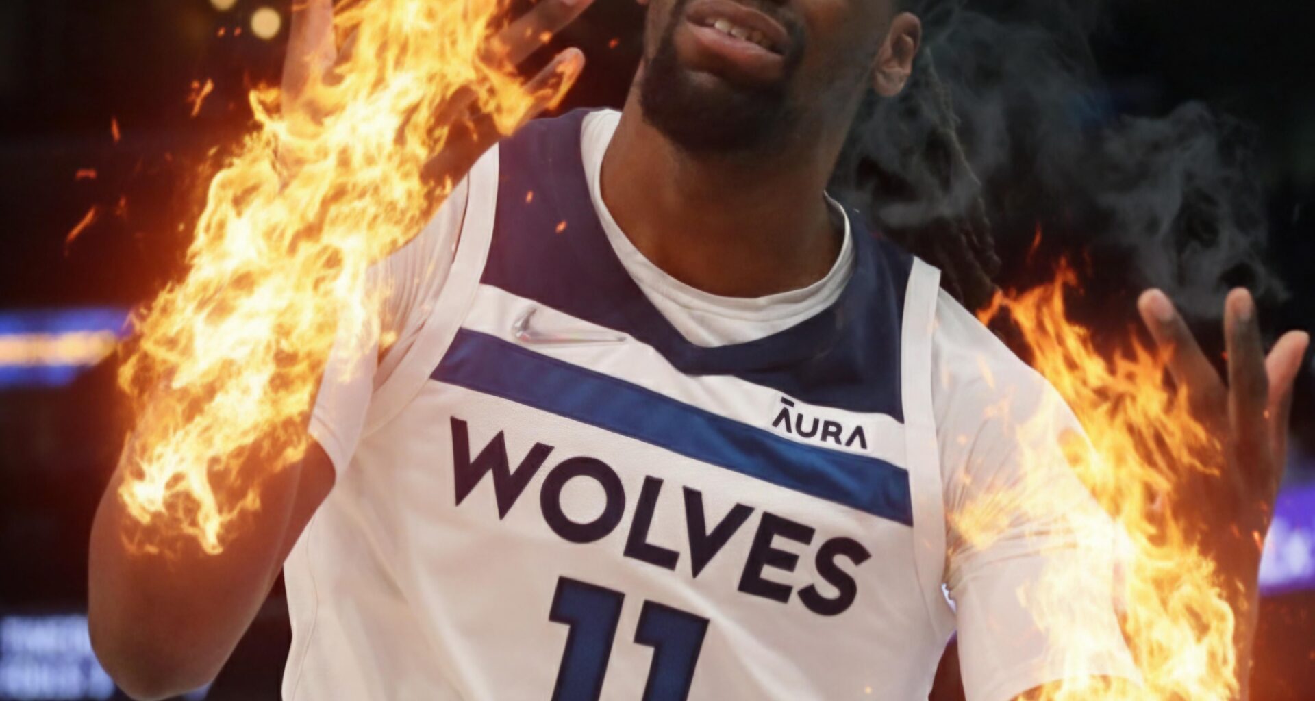 Naz Reid at the 3 point line