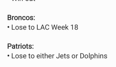 Updated path to the 1 seed with the Chargers loss tonight.