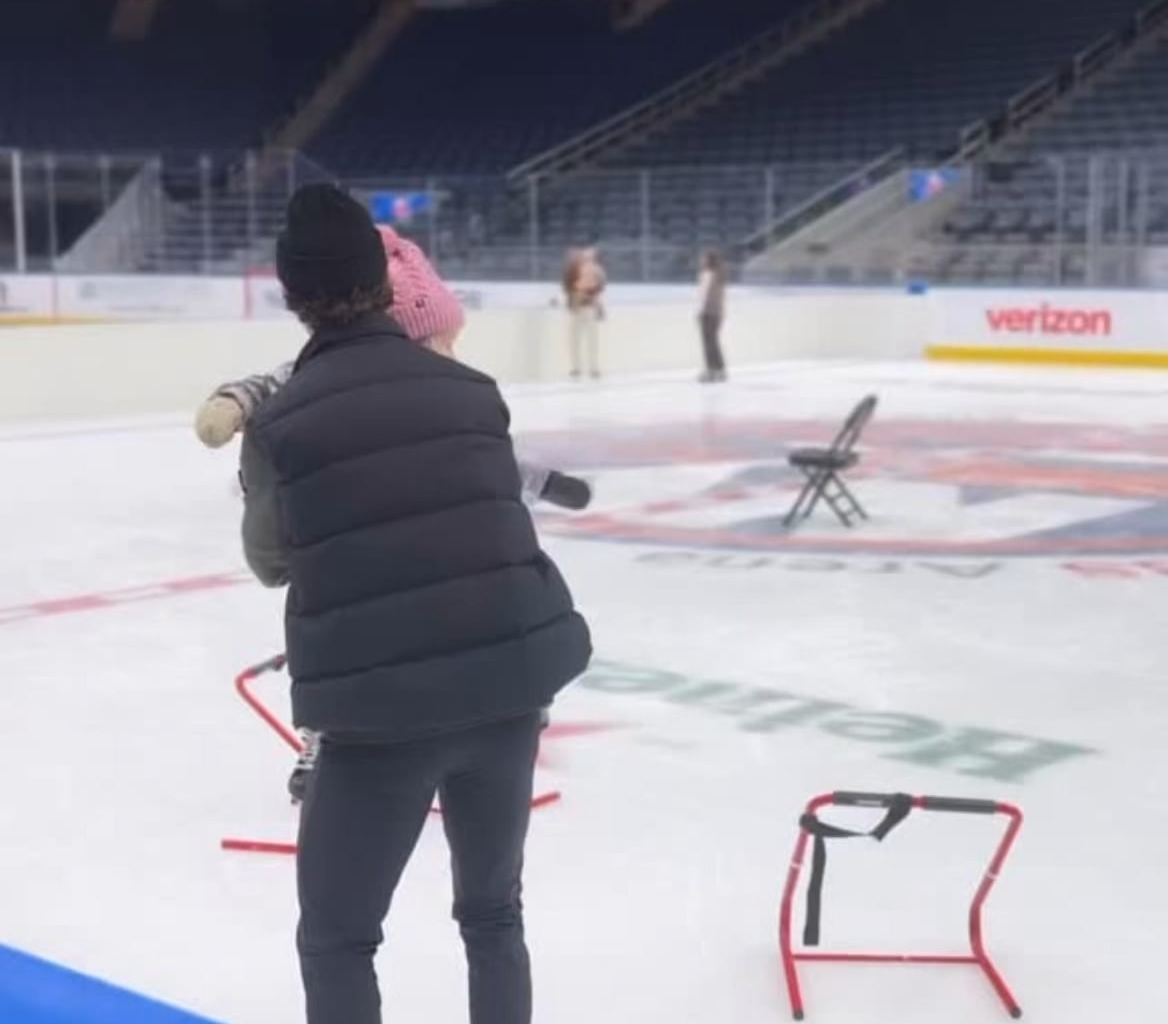 Schaefer skating with Martin’s daughter