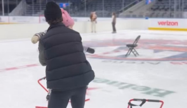 Schaefer skating with Martin’s daughter
