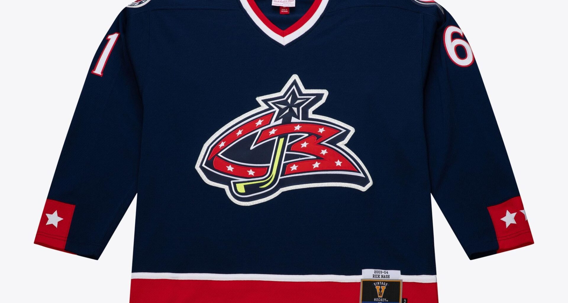 55% off Rick Nash Columbus Blue Jackets 2003-04 Mitchell & Ness Jersey