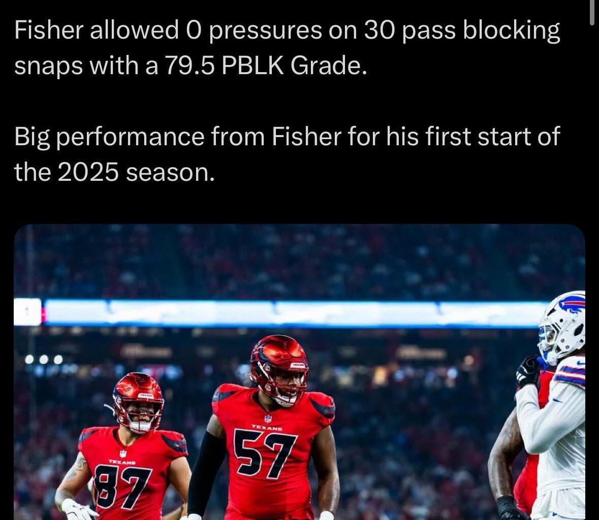 If Blake Fisher turns it around. Caserio might need a statue