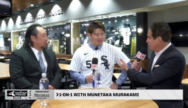 Chuck Garfien gives Munetaka Murakami permission to answer questions in Spanish, which causes some confusion