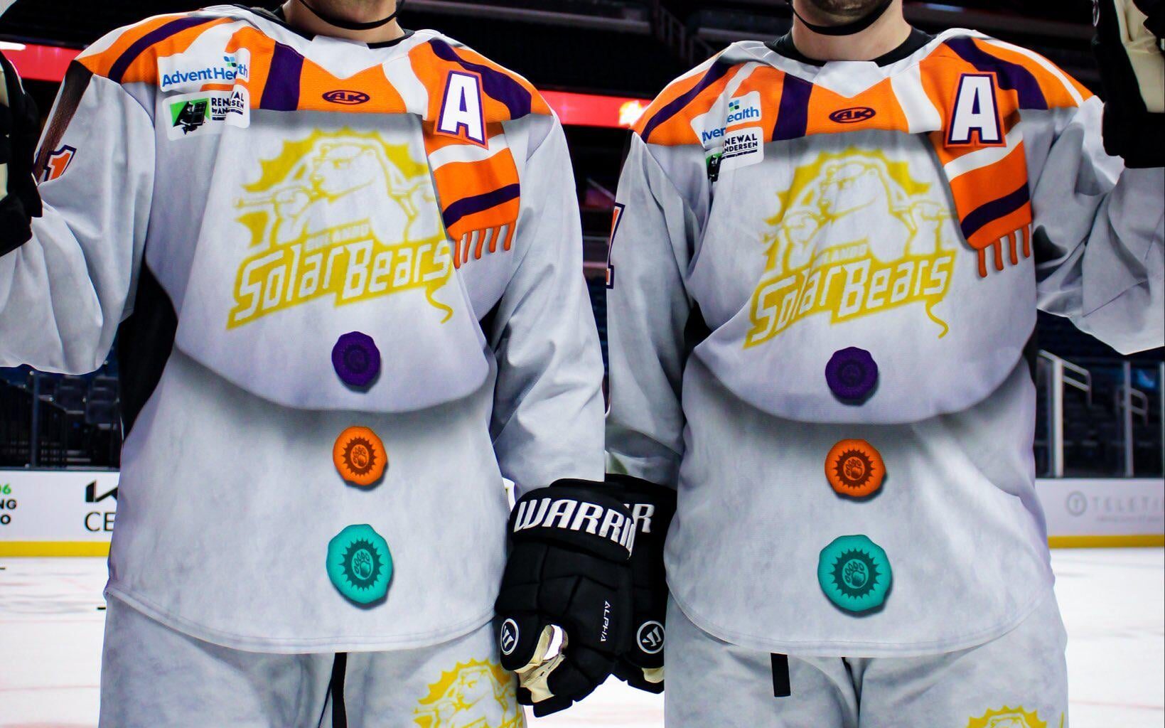 Not to beat a dead horse... I know some people were not happy with the Stadium Series jerseys but our ECHL affiliate's fit for tonight... Yikes. (Freaking love the Solar Bears but this wasn't it)