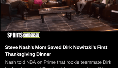 Steve Nash helped Dirk Nowitzki celebrate his first American Thanksgiving