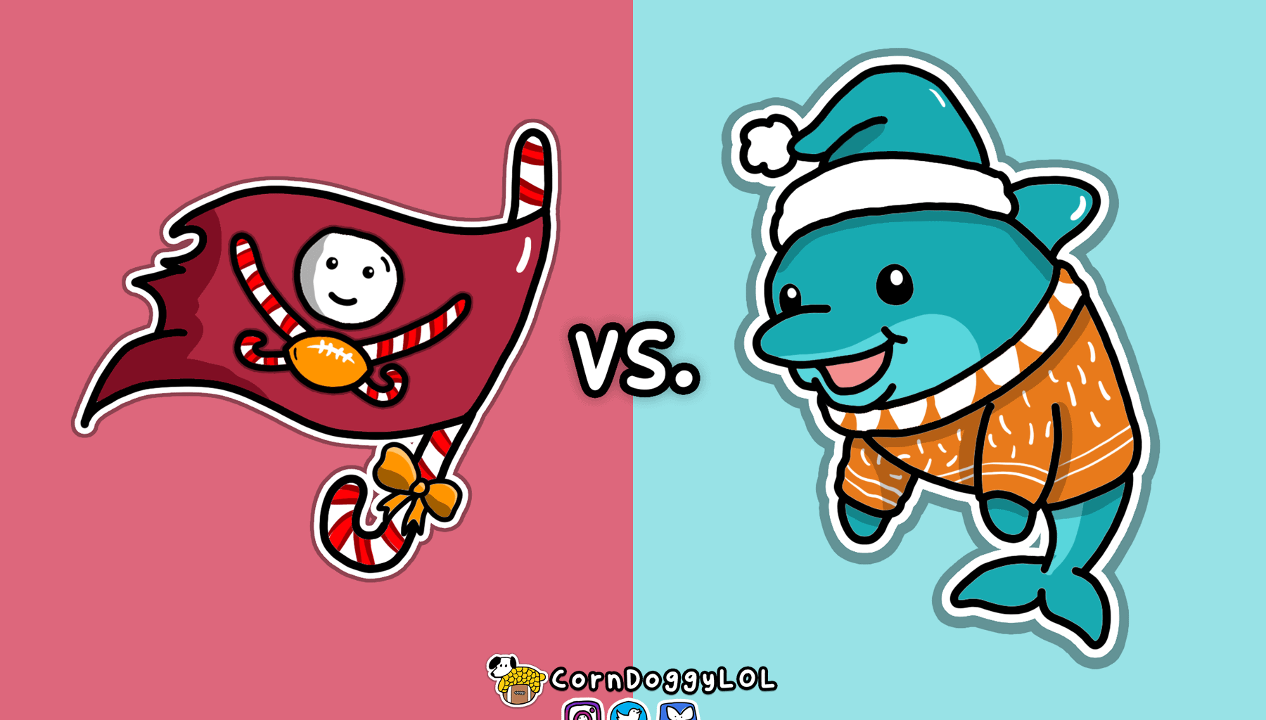 Tampa Bay Buccaneers Week 17 Matchup Doodle (Holiday Edition)
