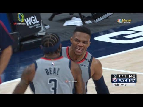 Just randomly remembered this insane game 149-146 Wizards-Nets where Beal and Russ hit those crazy clutch shots in an insane game