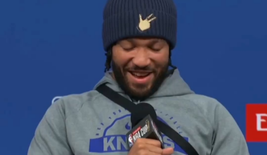 Q: "This is the biggest Knicks-Spurs game since the 99 Finals. You were there, like 3 years old"

Jalen Brunson: "I was"

Q: "Can you name the 99 Knicks starting lineup?"

Jalen: "Not Rick Brunson"