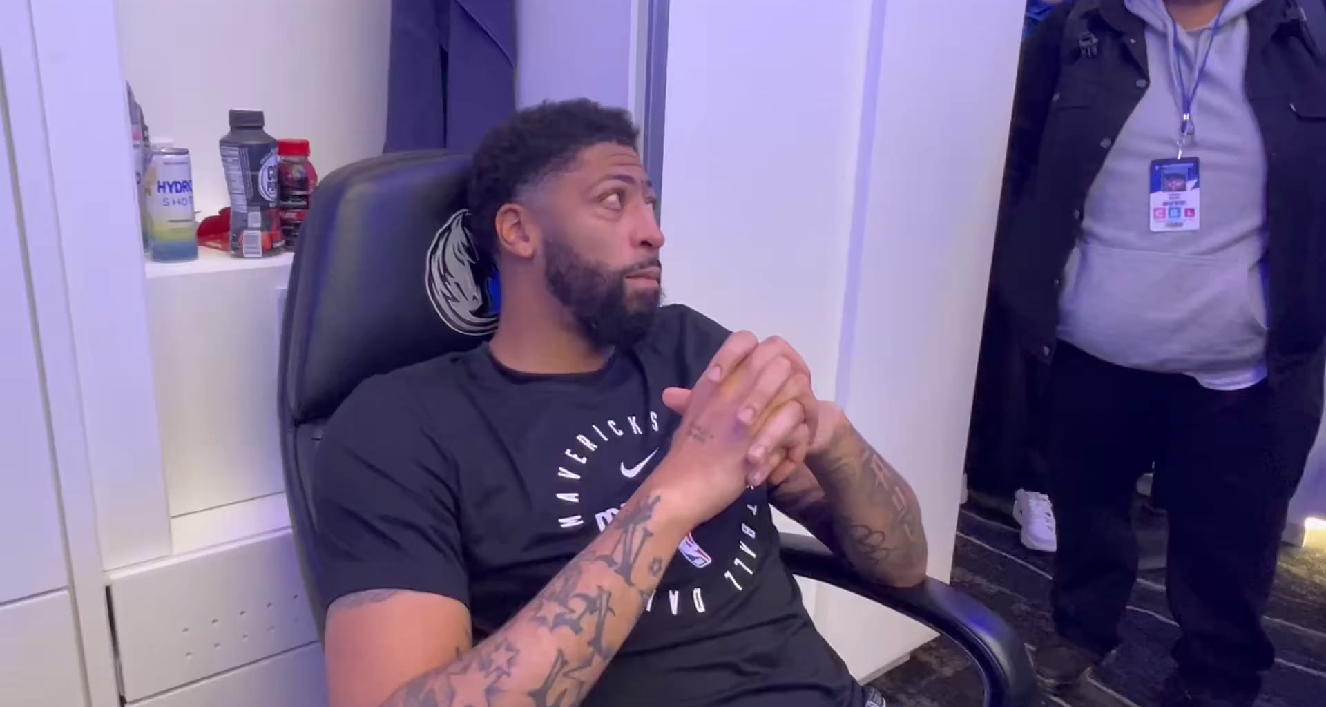 Anthony Davis on Kyrie Irving as a teammate: “We’re really close, we actually been trying to become teammates for awhile, that’s another story, we don’t have time for that…Having him as a ‘coach’ now, he constantly texts me about stuff he sees when we on the road..."