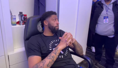 Anthony Davis on Kyrie Irving as a teammate: “We’re really close, we actually been trying to become teammates for awhile, that’s another story, we don’t have time for that…Having him as a ‘coach’ now, he constantly texts me about stuff he sees when we on the road..."