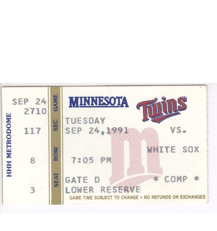 Old 1991-93 Twins stubs