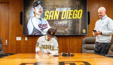 Sung-Mun Song in a Padres Jersey