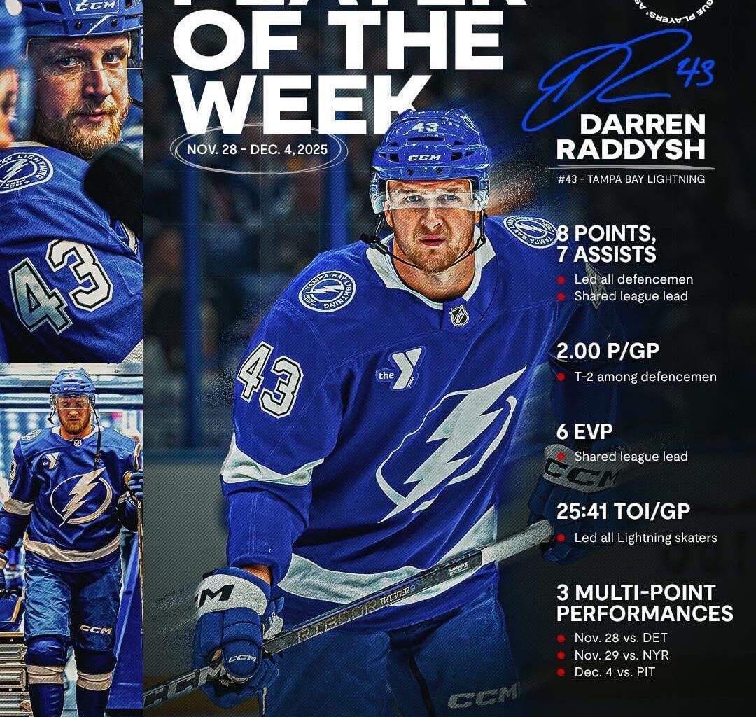 Raddysh!!! 🏆 NHLPA Player of the Week