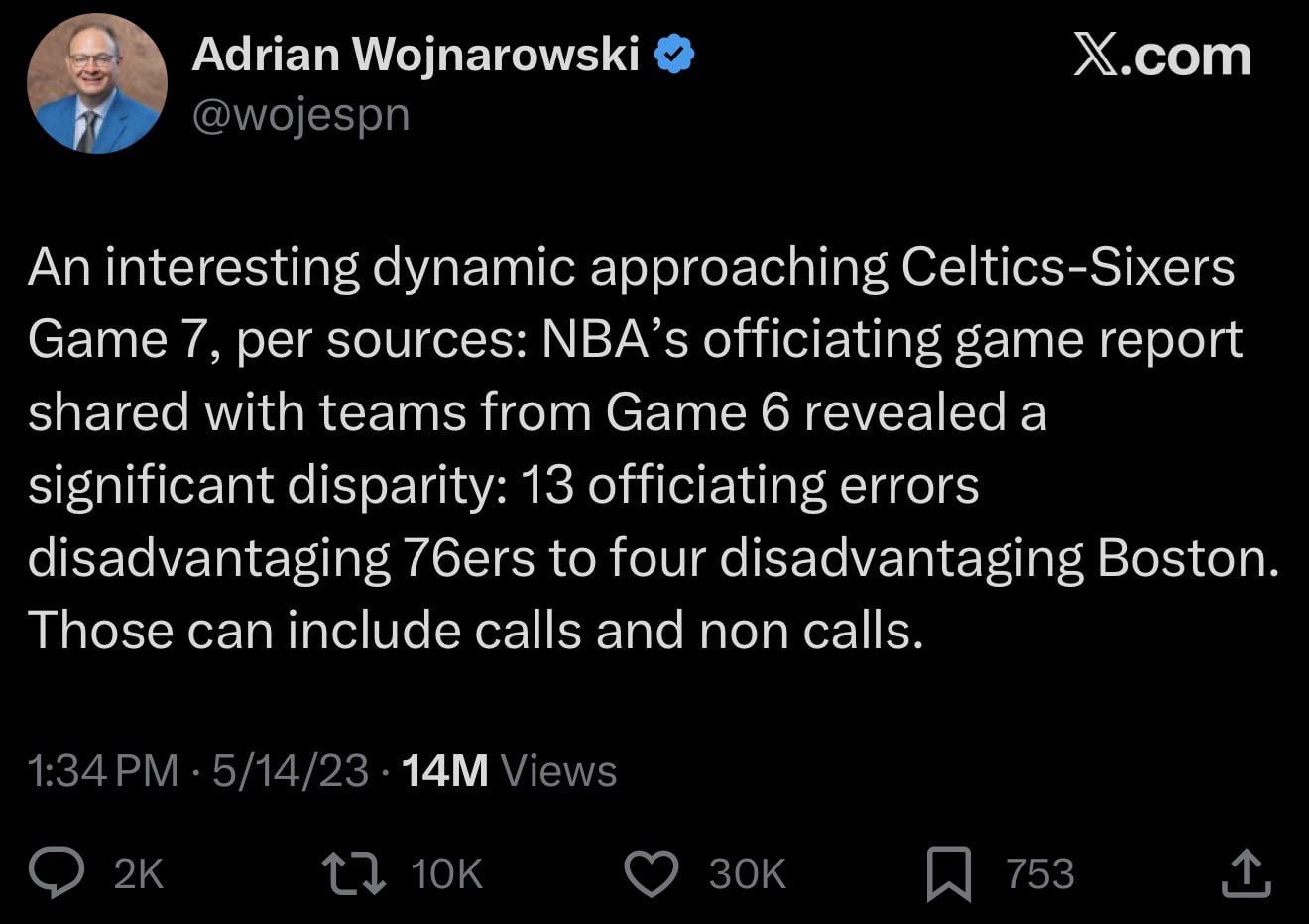 Shoutout to the refs for being accountable on twitter