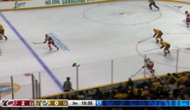 [CAR (3) - 0 NSH] Ehlers speedy zone entry - Aho feeds Jarvis the one-timer