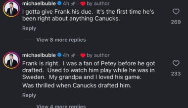 Michael Buble responds to Frank Seravalli