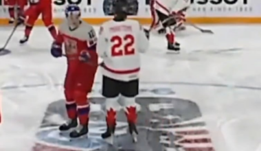 Porter Martone taking a page out of the Tkachuck's book of trolling tonight vs Czechia.